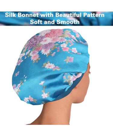 Satin Bonnet for Sleeping - 4 Pack Large Silk Bonnets for Black Women - Elastic Soft Band for Hair Care - Buy Online on GoSupps.com