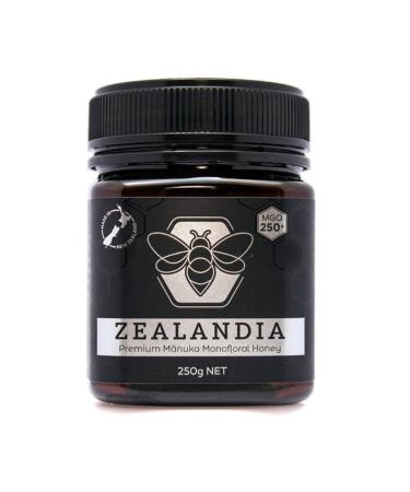 Zealandia Premium Manuka Honey MGO 250+ 250 grams - 100% pure from New Zealand - Certified methylglyoxal content - Monofloral Manuka Honey