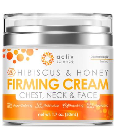 Hibiscus and Honey Firming Cream  Neck Firming Cream  Skin Tightening Cream  Skin Firming and Tightening Lotion  Reduces the Look of Neck Lines  Tightens & Smooths - With Collagen & Hyaluronic Acid 1.7OZ The Hibiscus & H...