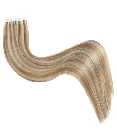 Ugeat Tape In Real Hair Extensions - 55cm Blonde & Brown 50g - Premium Quality #P10/613 - Buy Online on GoSupps.com