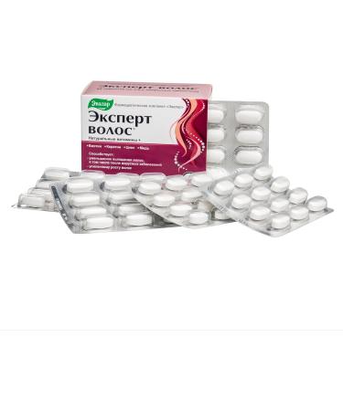 Evalar Expert Hair Horsetail Herb Equisetum Arvense Extract Siberian Altai w Vitamins 60 Tabs - Buy Online on GoSupps.com