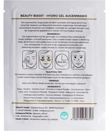 Yeauty YEAUTY Beauty Boost Super Soft Eye Pads 25 Pack with Luxurious Anti-Aging Serum Ceramide Hyaluronic & Vitamin A to Reduce Dark Circles and Smooth Eye Area - Buy Online on GoSupps.com
