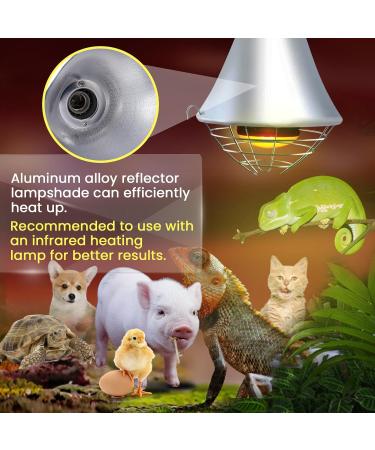 Luxvista Poultry Heat Lamp 250W with 2M Wire and Chain - 2 Mode Switch, Adjustable Holder for Chicks Kennel - E27 Infrared Heat Lamp Holder - Buy Online on GoSupps.com