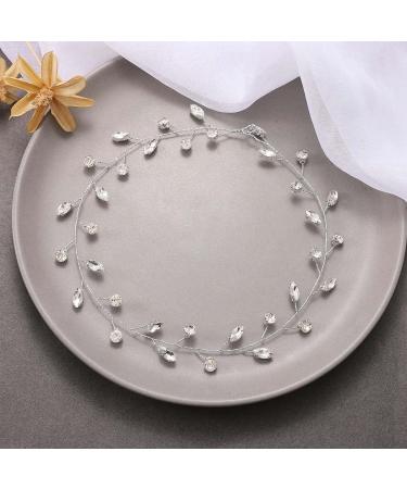 Runmi Bridal Hair Vine | Silver Crystal Headbands & Hair Accessories for Weddings - Buy Online on GoSupps.com