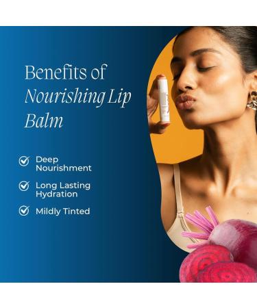 JP Nourishing Lip Balm with Beetroot Shea Butter & Vitamin E | 12-Hour Hydration for Dry & Chapped Lips | Mildly Tinted for Soft Glossy Lips |Sulphate & Paraben Free Suitable for All Skin Types 5g - Buy Online on GoSupps.com