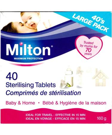Milton Sterilising Tablets - 40 Count, Pack of 1 | Effective Disinfection Solution - Buy Online on GoSupps.com