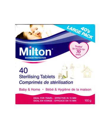 Milton Sterilising Tablets - 40 Tablets 40 Count (Pack of 1)