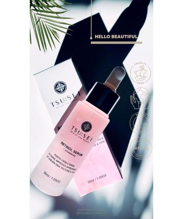 RETINOL SERUM for face with Vitamin B3 by TSU:SEI - Organic Anti-Aging Facial Serum for Fine Lines Wrinkles and Uneven Skin Tone. Cruelty Free Skincare. 30ml. - Buy Online on GoSupps.com