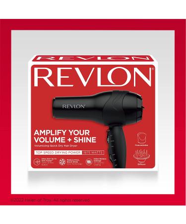 Revlon Turbo Hair Dryer - 1875W Fast Drying & Maximum Shine (Black) - Buy Online on GoSupps.com