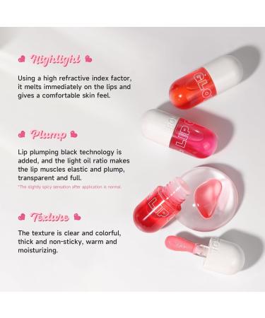 Honeyouth Lip Plumper Raspberry (0.19 Fl. Oz.) Lip Gloss Natural Lip Oil 2in1 Lip Care Serum for Beautiful Fuller-Looking Lips Hydrating & Reduce Fine Lines Peach - Buy Online on GoSupps.com