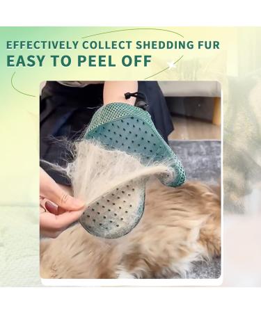 Mollypaws 2 in 1 Pet Hair Remover Glove - Dog & Cat Grooming Brush for Shedding, Massage - Efficient Mitt for Cleaner Clothes, Couch, Carpet - Blue - Buy Online on GoSupps.com