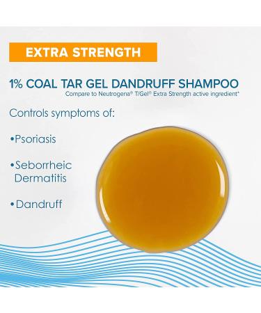 True+Real Therapeutic Plus Tar Gel Anti-Dandruff Shampoo 1% Coal Tar - Extra Strength 6 Fl Oz (Pack of 2) - Buy Online on GoSupps.com