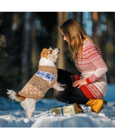 Idepet Winter Dog Sweater - Warm Pullover Clothing for Small & Medium Dogs and Cats - Cozy Pet Mantle Costume in Yellow - Buy Online on GoSupps.com