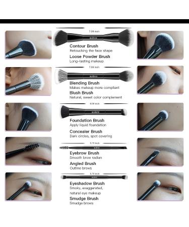 BEASOFEE 5pcs Synthetic Makeup Brushes Set with Black Bag - Color03 - Buy Online on GoSupps.com