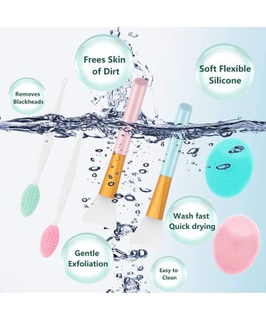 LIONVISON 2pcs Lip Scrub Brush and Facial Cleansing Brush Set for Blackhead Removal and Mask Application - Buy Online on GoSupps.com