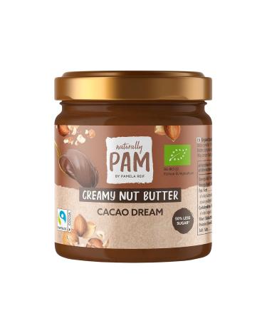 Naturally Pam Creamy Nut Butter | Vegan Organic Hazelnut with Almond Paste & Cocoa Gluten Free 6 x 200 g - Buy Online on GoSupps.com