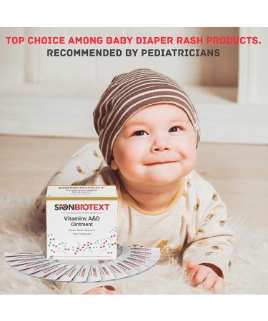 Sion Biotext Baby Diaper Rash A&D Ointment - 144 Packets, Vitamin A+D Healing Cream for Dry & Irritated Skin, Cuts, Burns - Soothing Baby Care Solution - Buy Online on GoSupps.com