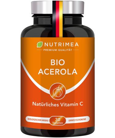 Acerola organic loop tablets |Natural vitamin C high doses 1000mg |Pure powder fruit extract made of acerola cherry |Tablet 100% vegan cherry cherry taste - immune system energy children - Buy Online on GoSupps.com