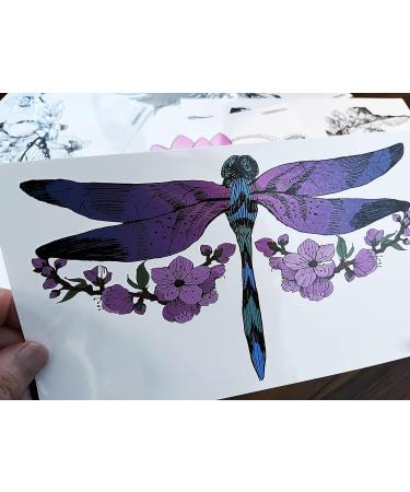 6 Sheets Temporary Chest Tattoos for Women - Dragonfly Butterfly Flower Wings Underboob & Sternum Tattoos - Realistic Long Lasting Waterproof Designs - Buy Online on GoSupps.com