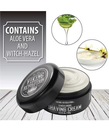 Luxury Sandalwood Shaving Cream for Men - Smooth & Silky Shave - 5.3oz - Buy Online on GoSupps.com