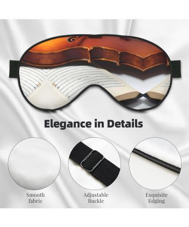 SSIMOO Violin Book Print Double-Sided Eye Mask - Soft Light Blocking Sleep Enhancer - Perfect for Better Sleep Quality - Buy Online on GoSupps.com