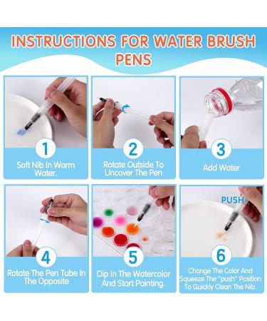 48 Color Non-toxic Watercolor Paint Set with Brush and Palette - Washable Paints for Kids and Adults - Buy Online on GoSupps.com