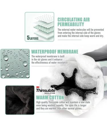 Winter Ski Gloves - Jogoo 3M Thinsulate Snowboard Gloves for Men and Women | Touchscreen, Waterproof & Windproof with Pocket | Large Size - Buy Online on GoSupps.com