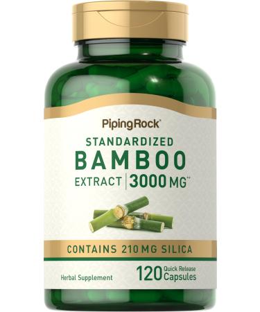 Piping Rock Bamboo Extract 3000 mg | 120 Capsules | Extract Herbal Supplement | Non-GMO Gluten Free
