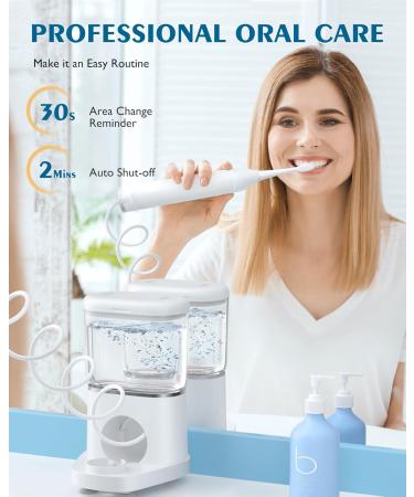 AGPTEK Electric Toothbrush & Water Flosser Combo | 5 Modes Portable IPX7 Waterproof - Ideal for Travel - Buy Online on GoSupps.com