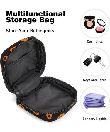 Halloween Pumpkin Menstrual Pad Storage Bag | Portable Sanitary Napkin Pouch for Teen Girls & Women | Color 11 - Buy Online on GoSupps.com