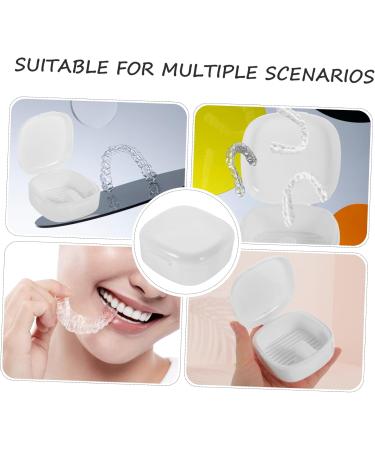 Buy Sewoart Prosthesis Storage Box - Compact Holder for Dentures & Artificial Teeth Durable White Container (8.00x7.70x3.50cm) | International Shipping Available - Buy Online on GoSupps.com