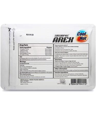SINSINPAS AREX Cool & Hot Pain Relieving Patch Medium 4 Pack - 40 Patches - Buy Online on GoSupps.com
