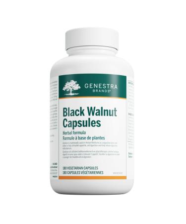 Genestra Brands - Black Walnut Capsules - Herbal Formula to Support Digestive Health - 180 Vegetable Capsules