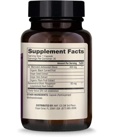 Dr. Mercola Purple Defense with Resveratrol - 90 Capsules for Antioxidant Support - Buy Online on GoSupps.com