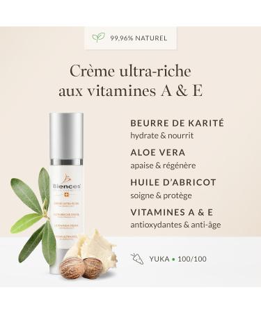 Biences Swiss Cosmetics - Nourishing and Anti-Aging Face Cream with Aloe Vera and Shea Butter - 100/100 Yuka & 99.96% Natural - Ideal for Dry and Sensitive Skin - 100% Swiss - 50ml - Buy Online on GoSupps.com