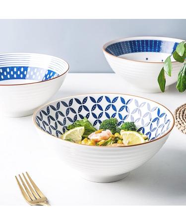 Salad Bowls Mixing Bowls Ceramic Mixing Bowls for Kitchen Large Salad Bowls Nesting Mixing Bowls Set Home Dessert Bowls Salad Bowl Pasta Bowls(E) (A) - Buy Online on GoSupps.com