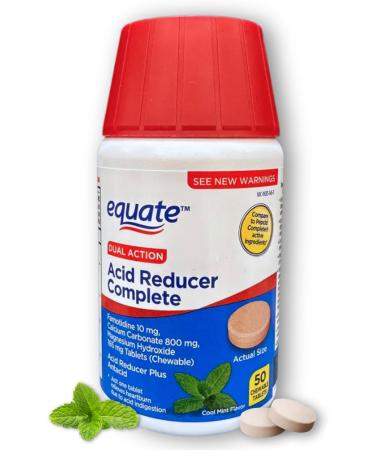 Dual Action Acid Reducer- Mint Chewable Tablets 50 Count (Pack of 1) Boxed by Fusion Shop Store - Buy Online on GoSupps.com