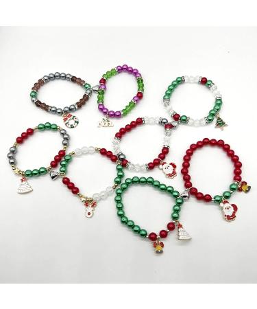 Vsilay Lianxue Christmas Bead Bracelets - Matching Magnetic Heart Pair for Men & Women | Festive Santa Claus Jewelry - Buy Online on GoSupps.com