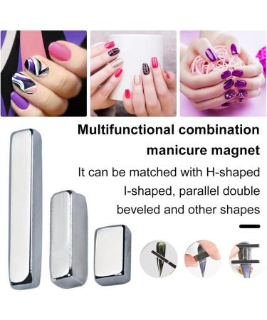 Silver Double Head Magnetic Wand for 3D Cat Eyes | Multifunctional Gel Nail Polish Art Tool | Strong Nail with Long Strip Magnet | DIY Manicure Set - Buy Online on GoSupps.com
