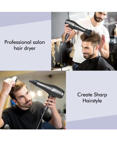 HappyGoo Black Professional Hair Dryer 2400W AC Motor with Ionic Technology - Buy Online on GoSupps.com