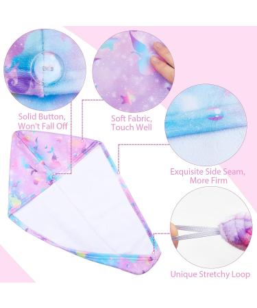 Basumee Microfiber Hair Towel Wrap Set for Rapid Drying - Colorful Mermaid Design - Buy Online on GoSupps.com