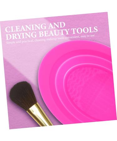 DOITOOL Cleaning Pad Silicone Makeup Cleaning Brush Silicone Brush Cleaning Mat Makeup Brush Cleaner Pad Makeup Egg Cleaner Eye Brush Washing Pad Cleaning Box Cosmetic Silica Gel 14.5x11cm Rosy - Buy Online on GoSupps.com