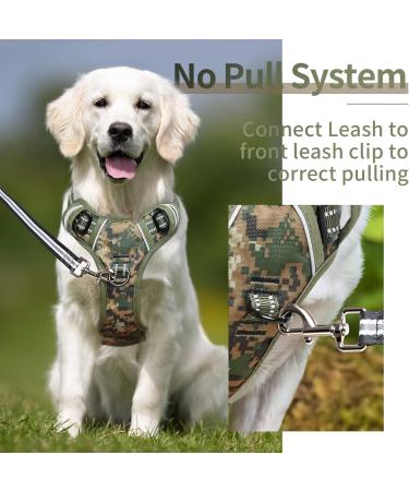 Shop Heele Dog Crockery & Camouflage Padded No-Pull Harness for Medium Dogs | Adjustable & Reflective Dog Accessories - Buy Online on GoSupps.com