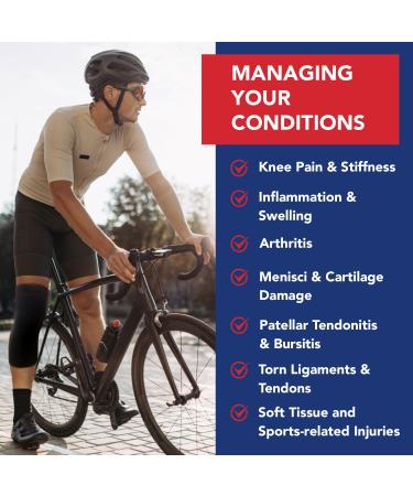 Doctor Developed Knee Brace Compression Sleeve + Handbook - Joint Disease Relief for Running & Weightlifting (Black XL) - Buy Online on GoSupps.com