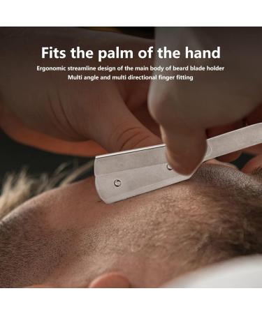 Zjchao Professional Stainless Steel Razor | Manual Beard Holder for Precision Trimming - Buy Online on GoSupps.com