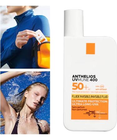 SPF 50 Ultra-Light Waterproof Sunscreen Cream 50ml - Travel Size for Men, Women, and Kids - Buy Online on GoSupps.com