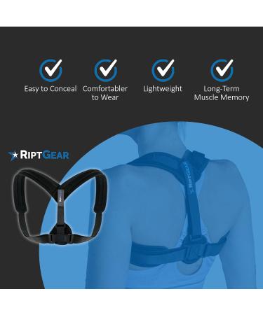 RiptGear Posture Corrector - Adjustable Back Brace for Women and Men with Shoulder Support - Buy Online on GoSupps.com