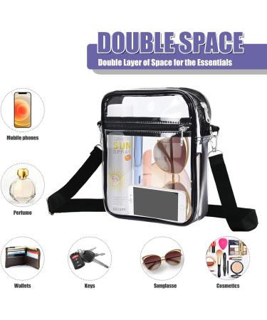 Clear Purse Stadium Approved Crossbody Bag - Adjustable Shoulder Strap - 1 Pack - Buy Online on GoSupps.com