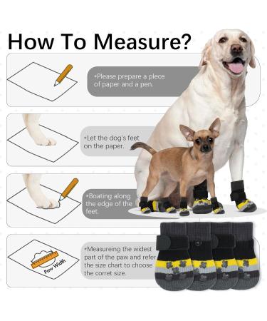 Kuoser Dog Socks - 3 Pairs Anti-Slip Paw Protection - Durable Dog Shoes for Hardwood Floors - Dark XL (6-Pack) Black - Buy Online on GoSupps.com