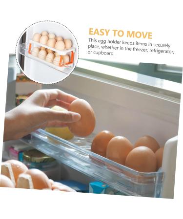 SHOWERORO Plastic Egg Cartons Box Egg Carton Eggs Kitchen Egg Platter Fridge Egg Holder Double Egg Organizer re-usable White 22.3X10.1X8.9CM - Buy Online on GoSupps.com